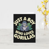 Gorilla Costume For Boys Men Kid Animal Lover Monk カード (黄色い花)