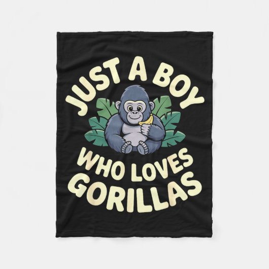 Gorilla Costume For Boys Men Kid Animal Lover Monk フリースブランケット (正面)