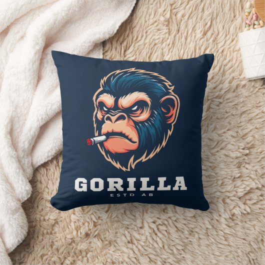 gorilla design pillow クッション (ブランケット)
