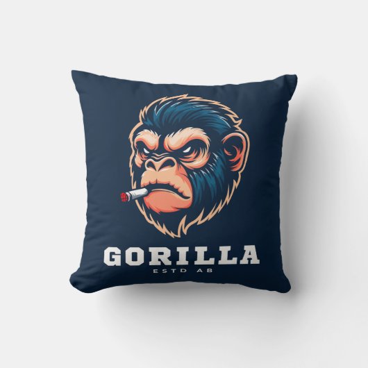 gorilla design pillow クッション (正面)