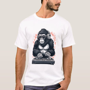 Gorilla DJクールヘッドフォンとのビートの混合 Tシャツ