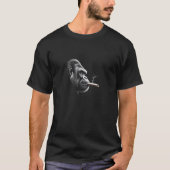 Gorilla Face Smoking a Cigar, Funny Zoo Ape Boss Tシャツ (正面)
