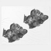 Gorilla Family Blanket ゴリラ家族のブランケット (GorillaLife) フリースブランケット (正面(横))
