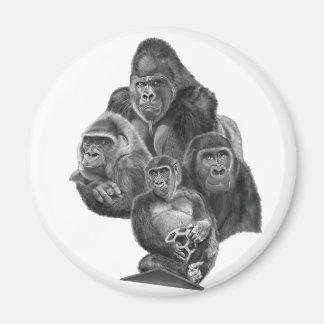 Gorilla Family Magnet (ゴリラ家族のマグネット）Gorilla Life マグネット