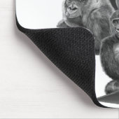 Gorilla Family Mouse Pad  ゴリラ家族のマウスパッド GorillaLife マウスパッド (コーナー)