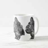 Gorilla Family Mug (ゴリラ家族のマグカップ）Gorilla Life コーヒーマグカップ (正面右)