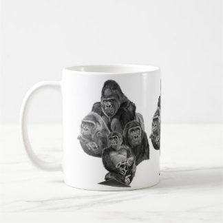 Gorilla Family Mug (ゴリラ家族のマグカップ）Gorilla Life コーヒーマグカップ