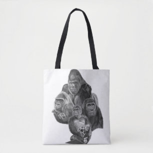 Gorilla Family tote Bag (ゴリラ家族のトートバッグ)Gorilla Life トートバッグ