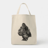 Gorilla Family Totebag (ゴリラ家族のトートバッグ)Gorilla Life トートバッグ (裏面)