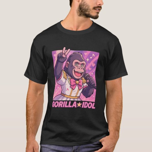 GORILLA☆IDOL – The Singing Superstar Ape Tシャツ (正面)