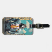 Gorilla im Anzug kraftvoll Reisen mit Stil ラゲッジタグ (正面横)