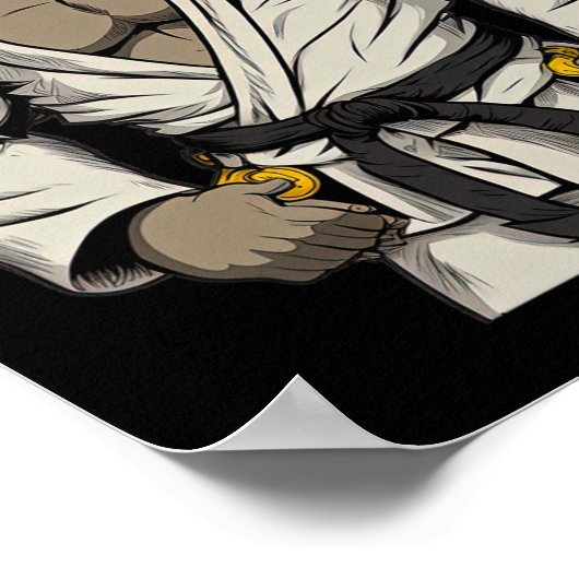 Gorilla In Keikogi - Japanese Karateka  ポスター (角)