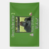 Gorilla Jungle Wild Birthday Theme 横断幕 (縦)