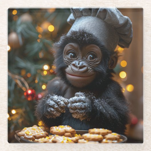 Gorilla Keksbäcker Untersetzer ガラスコースター (正面)