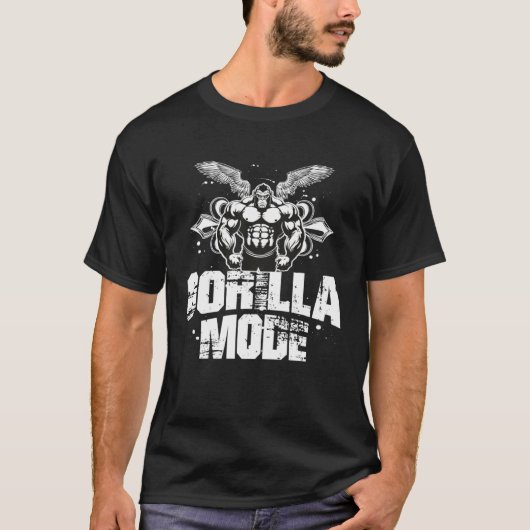 Gorilla Mode Gym Workout Muscles Beast MMA Fighter Tシャツ (正面)