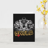Gorilla Mode Strong Bodybuilding Workout Muscle Sw カード (黄色い花)