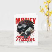 Gorilla Money Maker Greeting Card - Bold Success  カード (黄色い花)