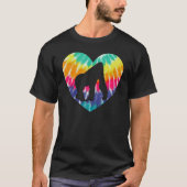 Gorilla Monkey Heart With Tie dye Print For Monkey Tシャツ (正面)