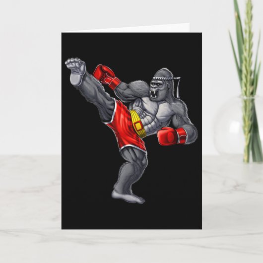 Gorilla Muay Thai Boxing Karate Kickboxing Martial カード (正面)