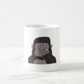 Gorilla Picking Nose Using Middle Finger Doodle コーヒーマグカップ (中央)