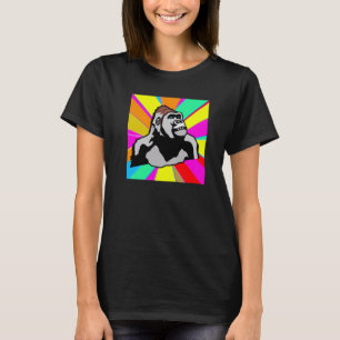 Gorilla Pop Art Colorful Gorilla MultiColor Animal Tシャツ
