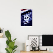 Gorilla Pop Art Poster Print ポスター (ホームオフィス)