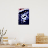 Gorilla Pop Art Poster Print ポスター (キッチン)