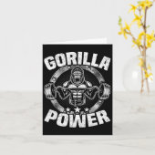 Gorilla Power Bodybuilding Weightlifting Workout  カード (黄色い花)