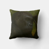 Gorilla Reflection – Thoughtful Wildlife Portrait クッション (裏面)