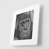 Gorilla sucking fingers Clock2 指しゃぶりのゴリラ時計 スクエア壁時計 (傾斜)