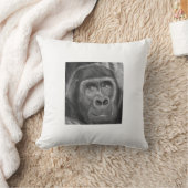 Gorilla sucking fingers Cushion2 指しゃぶりのゴリラクッション クッション (ブランケット)