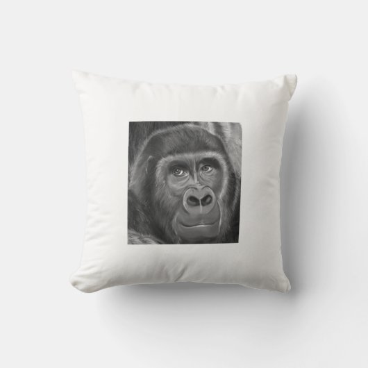 Gorilla sucking fingers Cushion2 指しゃぶりのゴリラクッション クッション (正面)