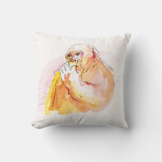 Gorilla sucking fingers Cushion 指しゃぶりのゴリラクッション クッション (正面)