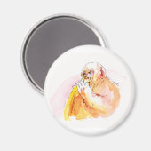 Gorilla sucking fingers Magnet 指しゃぶりのゴリラマグネット マグネット (正面/裏面)