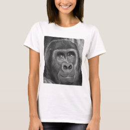 Gorilla sucking fingers T-shirt2指しゃぶりのゴリラTシャツ Tシャツ