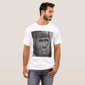 Gorilla sucking fingers T-shirt2指しゃぶりのゴリラTシャツ Tシャツ (正面フル)