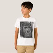 Gorilla sucking fingers T-shirt 2指しゃぶりのゴリラ Tシャツ (正面フル)