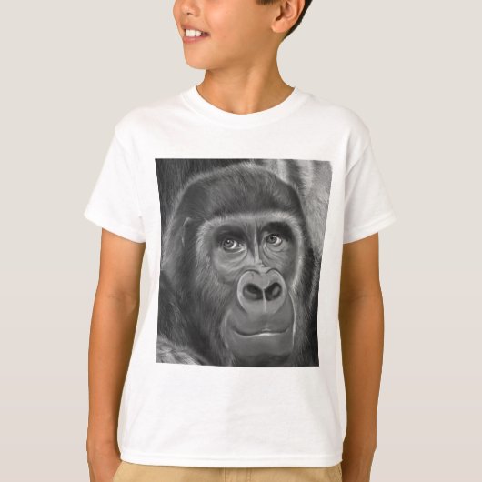 Gorilla sucking fingers T-shirt 2指しゃぶりのゴリラ Tシャツ (正面)