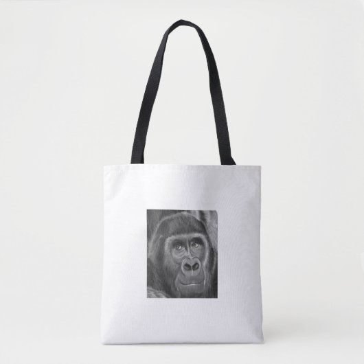 Gorilla sucking fingers Tote bag2  指しゃぶりのゴリラトートバッグ トートバッグ (正面)