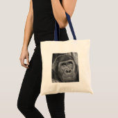 Gorilla sucking fingers Tote bag2 指しゃぶりのゴリラトートバッグ トートバッグ (正面(商品))