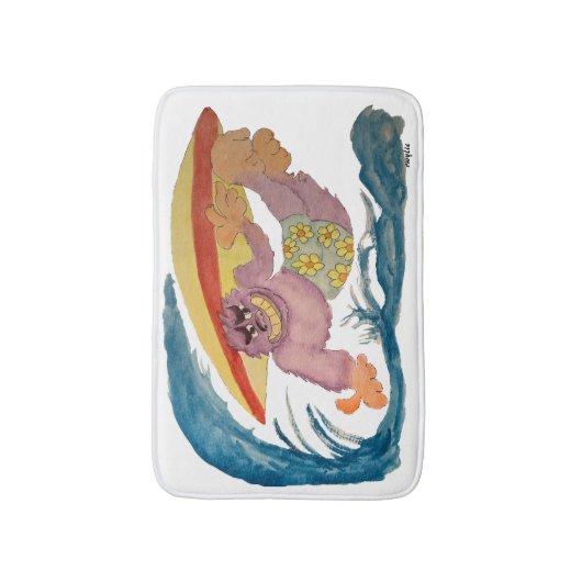 Gorilla Surfer バスマット (正面縦)