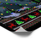 Gorilla Ugly Christmas Sweaters Holiday Santa Cute ポスター (角)