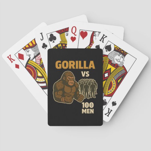 Gorilla vs 100 men epic battle トランプ (裏面)