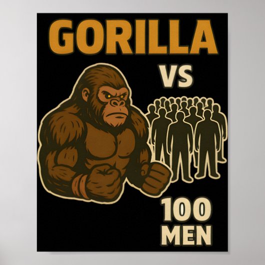 Gorilla vs 100 men epic battle ポスター (正面)
