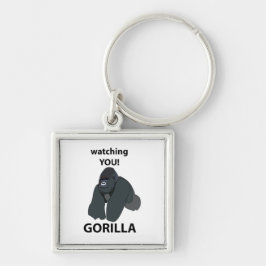 Gorilla Watching You おもしろい Gorilla キーホルダー