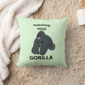 Gorilla Watching You おもしろい Gorilla クッション (ブランケット)