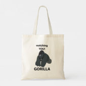 Gorilla Watching You おもしろい Gorilla トートバッグ (裏面)