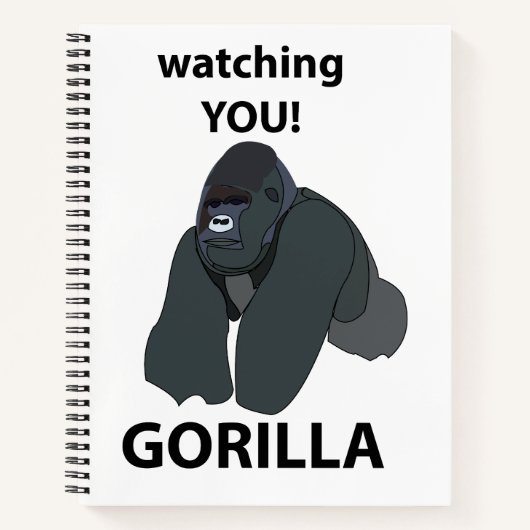 Gorilla Watching You おもしろい Gorilla ノートブック (正面)