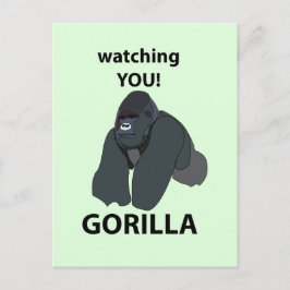 Gorilla Watching You おもしろい Gorilla ポストカード