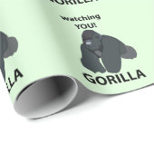 Gorilla Watching You おもしろい Gorilla ラッピングペーパー (ロールコーナー)
